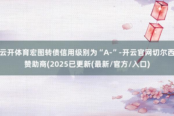 云开体育宏图转债信用级别为“A-”-开云官网切尔西赞助商(2025已更新(最新/官方/入口)