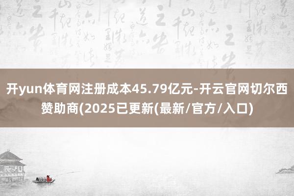 开yun体育网注册成本45.79亿元-开云官网切尔西赞助商(2025已更新(最新/官方/入口)