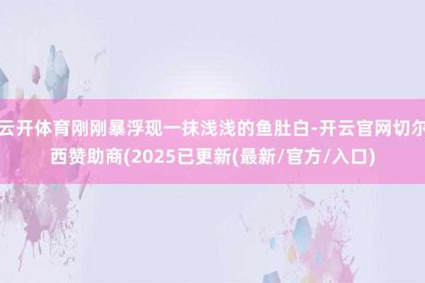 云开体育刚刚暴浮现一抹浅浅的鱼肚白-开云官网切尔西赞助商(2025已更新(最新/官方/入口)