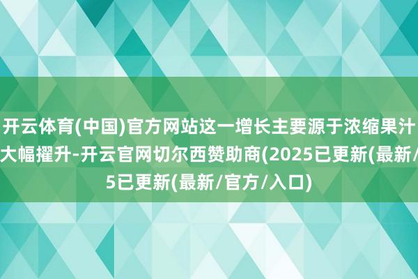 开云体育(中国)官方网站这一增长主要源于浓缩果汁销售数目的大幅擢升-开云官网切尔西赞助商(2025已更新(最新/官方/入口)