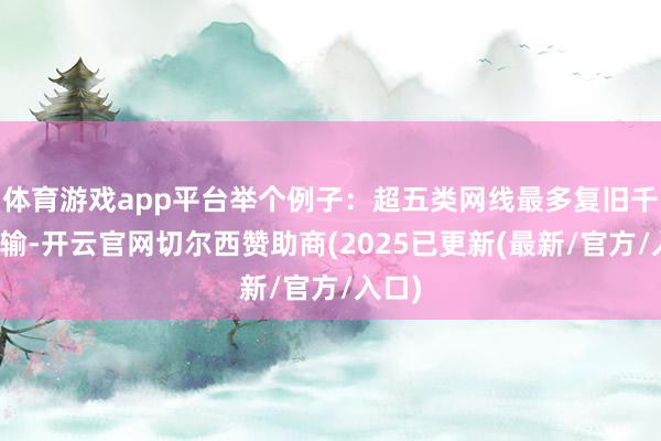 体育游戏app平台举个例子：超五类网线最多复旧千兆传输-开云官网切尔西赞助商(2025已更新(最新/官方/入口)