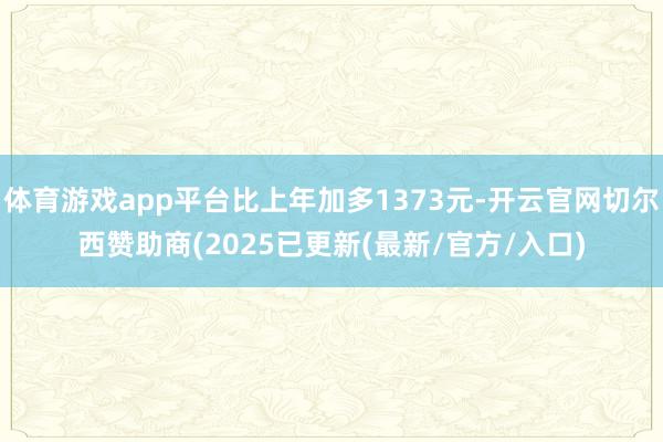 体育游戏app平台比上年加多1373元-开云官网切尔西赞助商(2025已更新(最新/官方/入口)